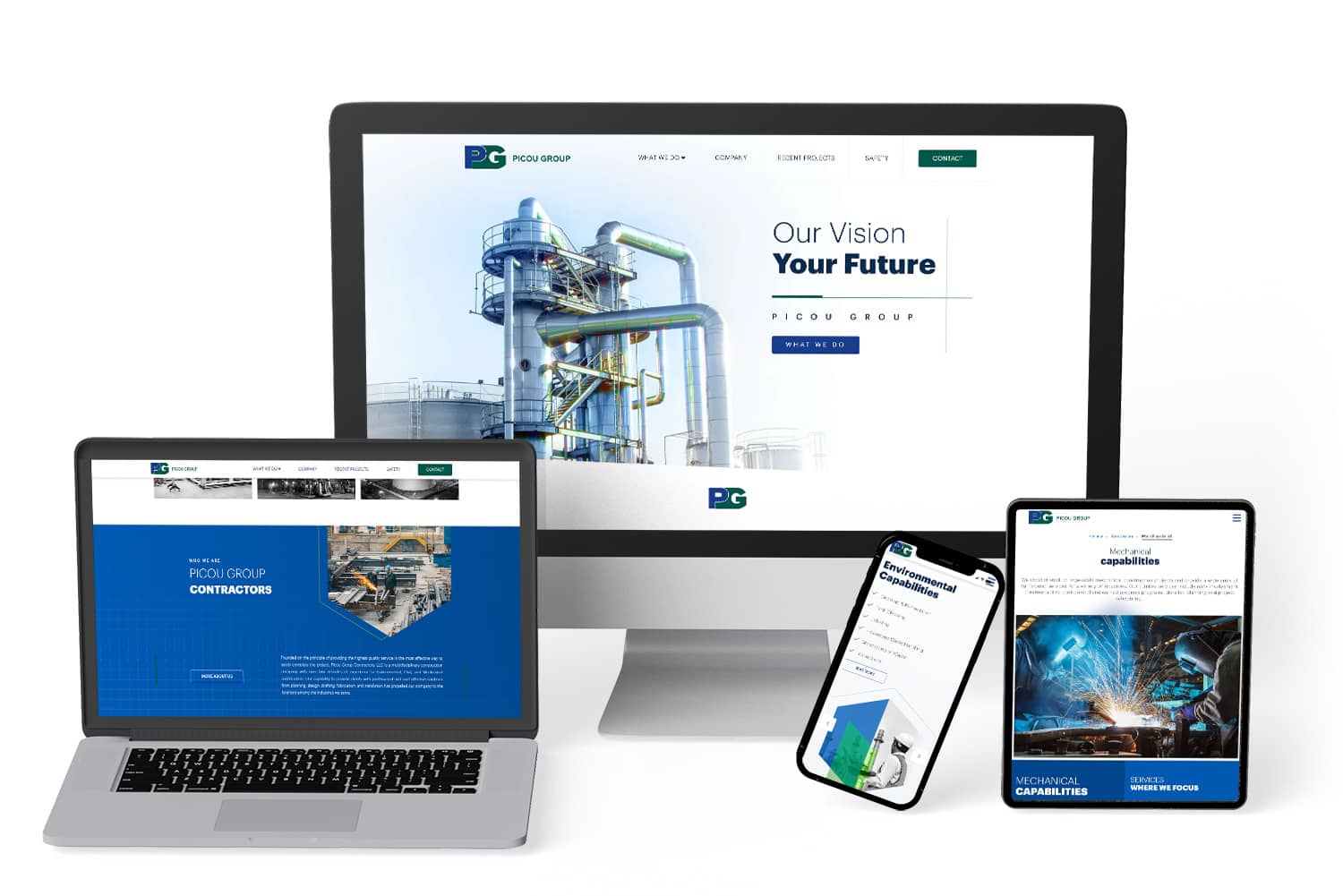 picou group engineering oil gas new orleans web design seo design screenshot