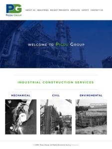 Picou Group Engineering old website screenshot