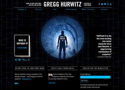Just Completed: New site for New York Times Bestselling Author Gregg Hurwitz