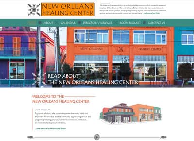 Our latest completed website is for the New Orleans Healing Center